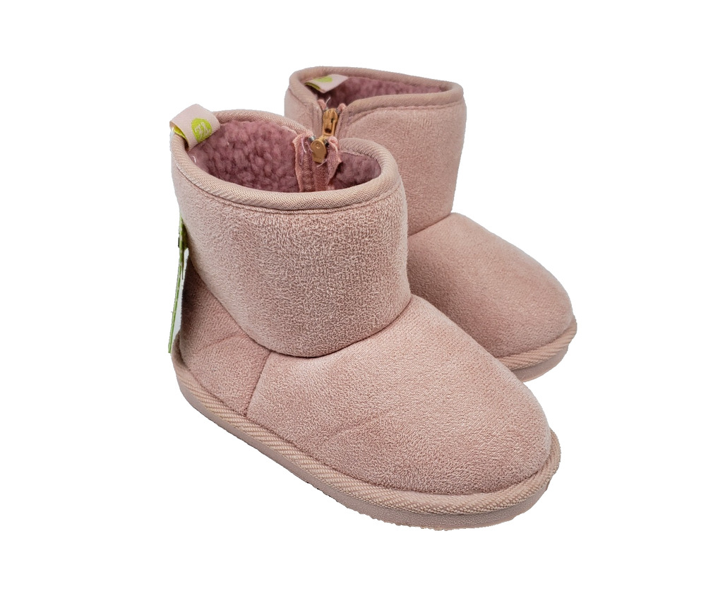 First Steps By Stepping Stones Toddler Girls Size 8 Pink Faux Fur Pull On Boots